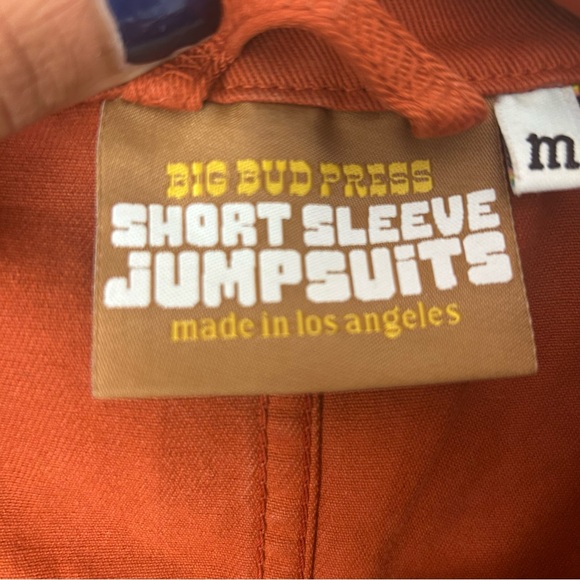Big Bud Press SHORT SLEEVE JUMPSUIT - BURNT TERRACOTTA - Picture 5 of 9
